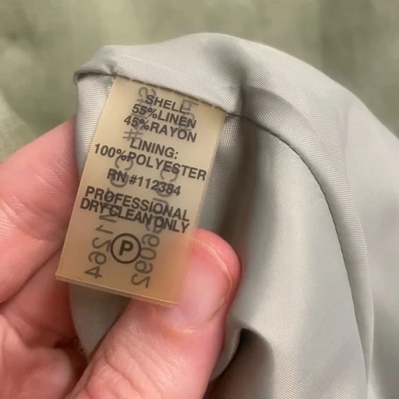 Calvin Klein Vintage Linen Blend Y2K Dress Size Small - Picture 2 of 3